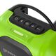 Акустическая система GREENWORKS GPT-MNBS, беспроводная, 24В/220В, 40Вт, Bluetooth, TWS (Стереопара), без АКБ и ЗУ, изображение 2