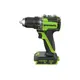 Акк. шуруповерт GREENWORKS DD560, 24В, б/щет, 0-500/0-2000 об/мин, 30/60 Нм, 1.5-13 мм, Antikickback, LED, без АКБ и ЗУ (3708407), изображение 2